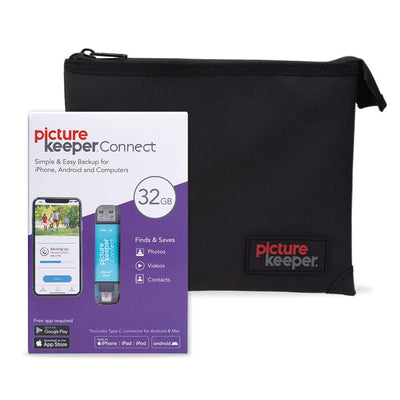 Picture Keeper Connect 32GB + Fire / Water Resistant Pouch - PictureKeeper.com