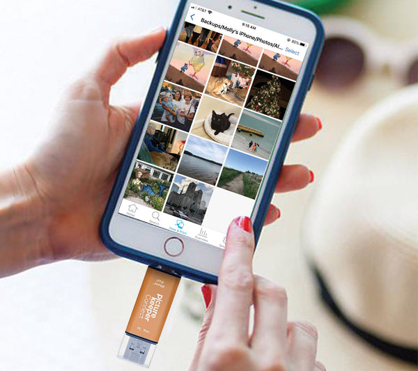 Picture Keeper Connect 128GB Tangerine - PictureKeeper.com