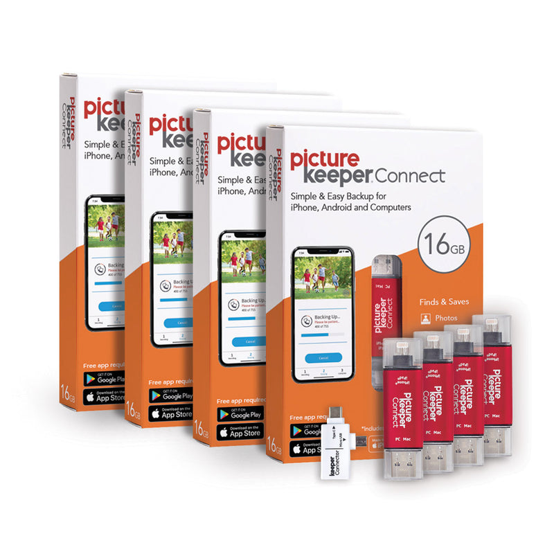 Picture Keeper Connect Classic Style with Adapter 16GB 4-Pack